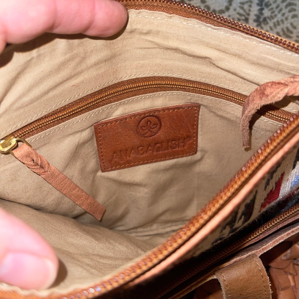 Anabaglish Hadley woven leather crossbody tote bag - Picture 10 of 12